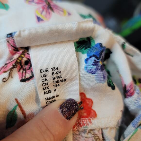 Nathalie Lete H&M- Girl's Floral bird dress- size 8/9 - Picture 5 of 6